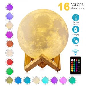 2/16 Colour 3D Galaxy Moon Night Light With Remote Control