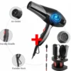 Professional Hair Dryer with Bonus Red 5 Piece Salon Quality Hair Brush Set With Holder 1